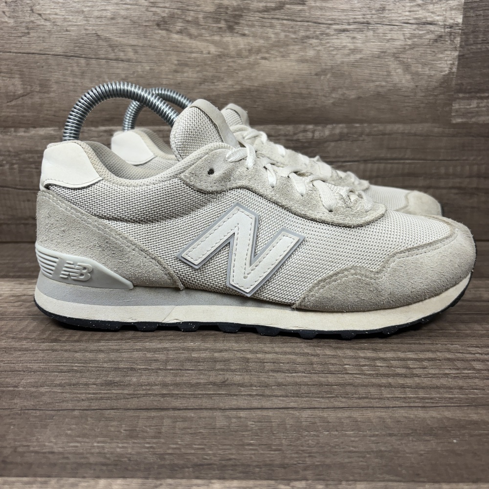 New Balance 515 Suede Gray White Womens US Size 7.5 EUR 38 WL515WHT Sneakers
